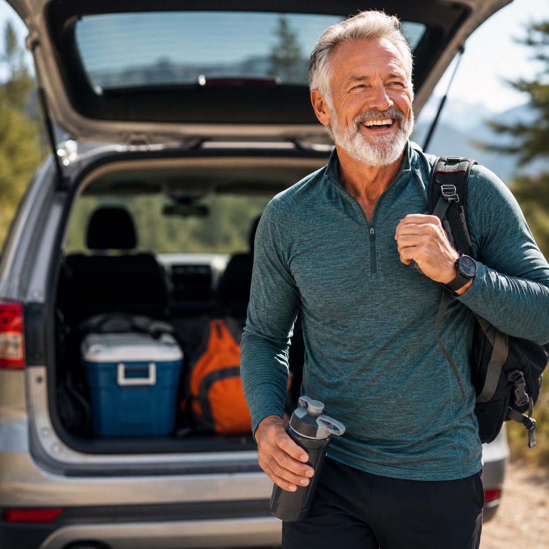 An active older adult recovering and staying on the go